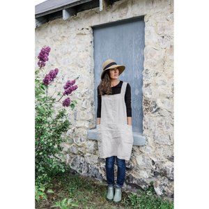 Vikolino Linen Pinafore Japanese Apron Dress